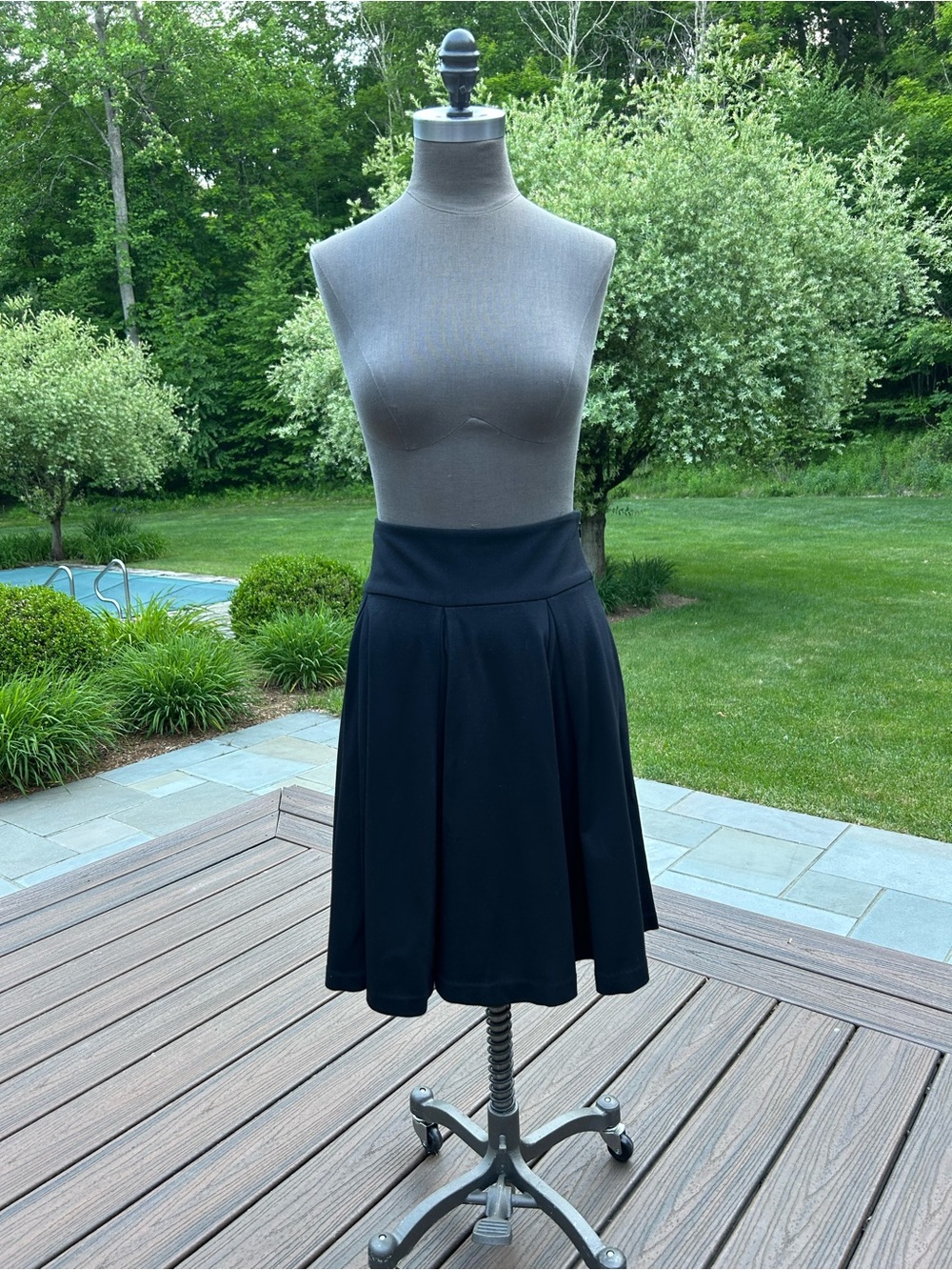 INC International Concepts Black Circle Skirt